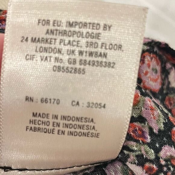 Anthropologie Maeve Orli Bibben Floral Button Blouse Size Small - Picture 7 of 7